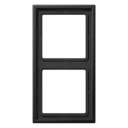 [A5582BFSWM] CADRE JUNG D'INTERRUPTEUR 55 PLASTIQUE  NOIR 2 FOIS