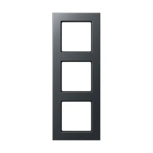 [A5583BFWWM] CADRE JUNG D'INTERRUPTEUR 55 PLASTIQUE  NOIR 3 FOIS