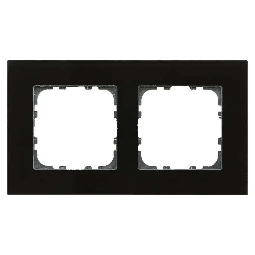 [BE-GTR2S.01S] CADRE MDT EN VERRE NOIR 2X 55 MM