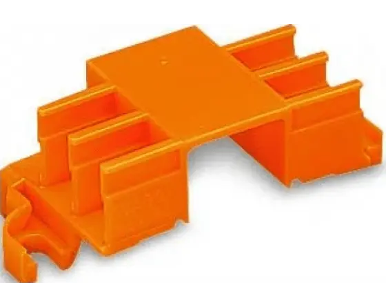 CONNECTEUR WAGO DE FIXATION DIN 4 FOIS ORANGE