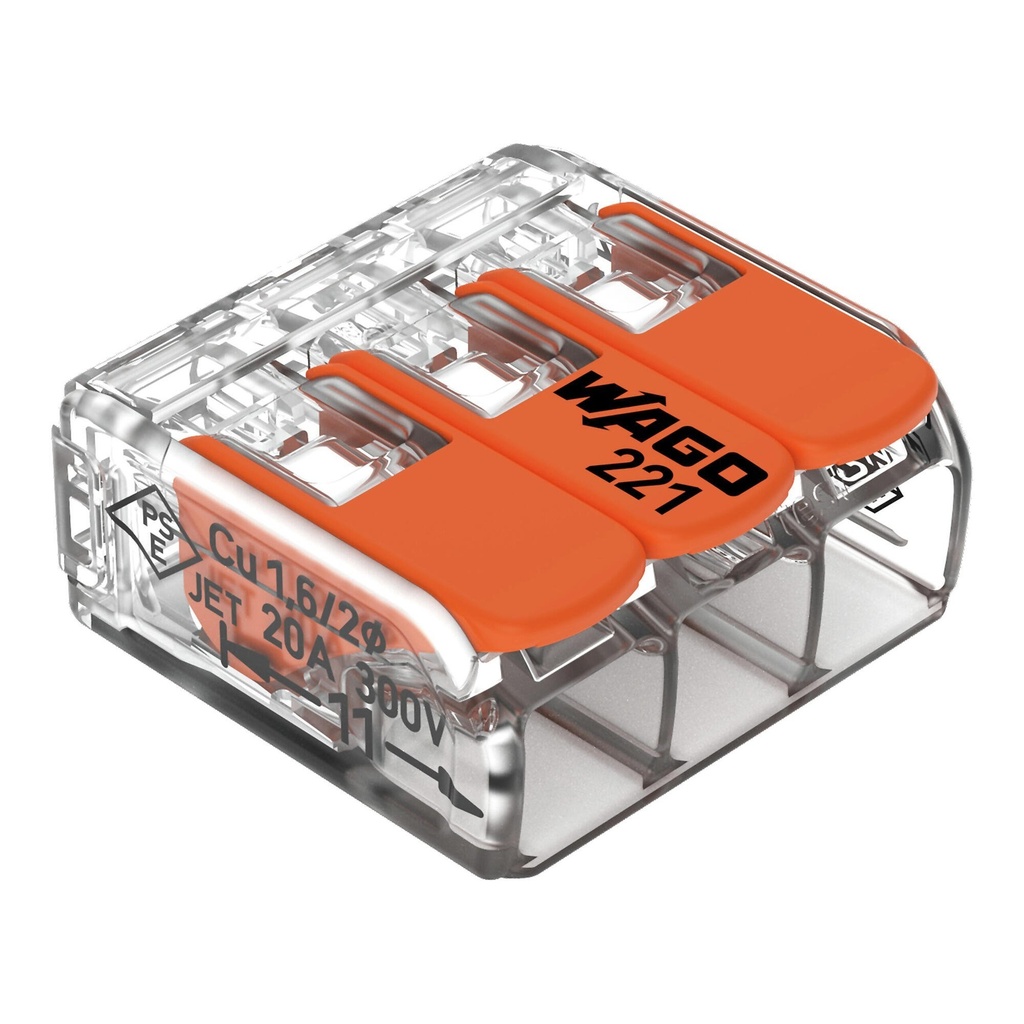 CONNECTEUR WAGO 221-413  3 POLES