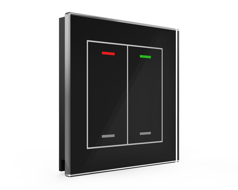 INTERRUPTEUR  MDT EN VERRE KNX 2 FOIS LITE