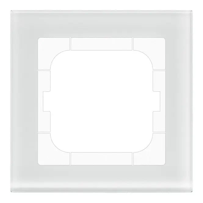 [BE-GTR163W.01] CADRE MDT D'INTERRUPTEUR 63 EN VERRE BLANC
