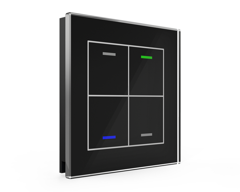 [BE-GTL2TS.01] INTERRUPTEUR  MDT EN VERRE KNX 2 FOIS RGBW