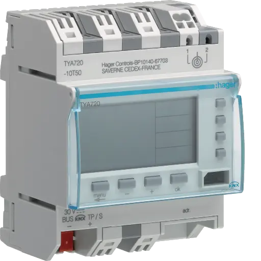 [TYA720-HAGER] MODULE HAGER HORLOGE ANNUELLE 4 CANAUX KNX TYA720