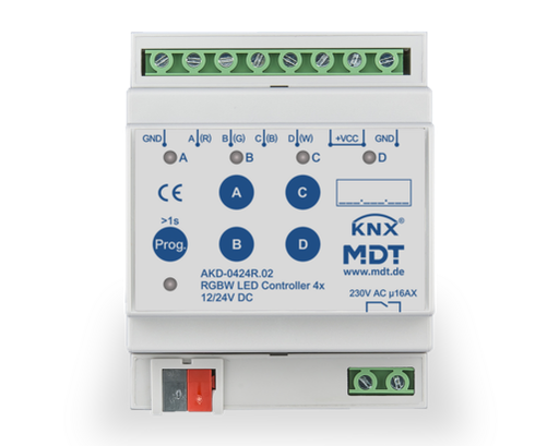 [AKD-0424R.02] MODULE MDT CONTROLEUR LED KNX RGB+W 12-24 V